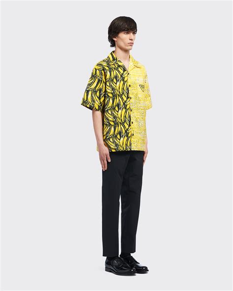 Yellow Double Match poplin shirt .